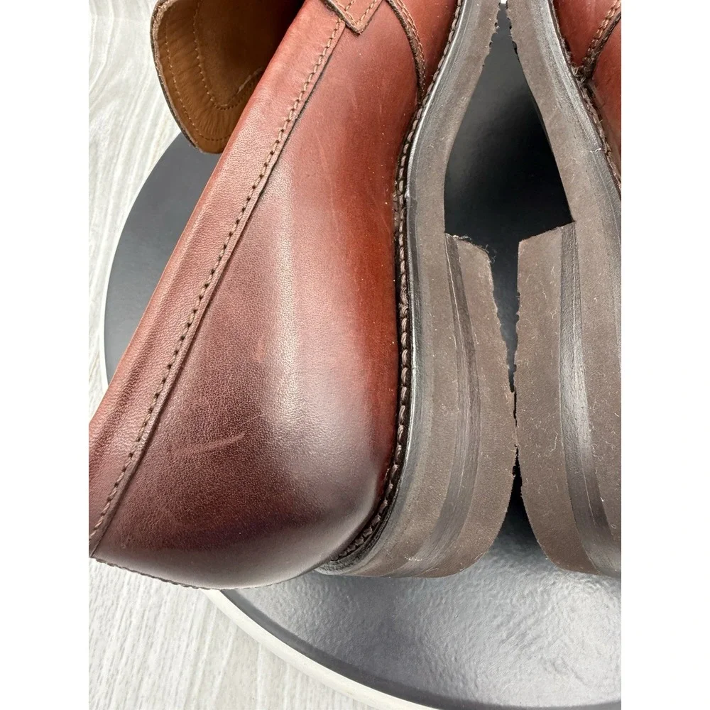 Allen Edmonds Damon Mens Size 8D Chili Brown Penny Loafers Dress Shoes 8647